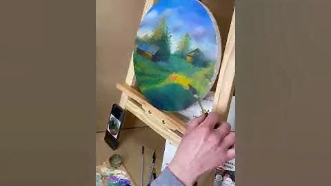 Рисуем картину масляными красками 🎨