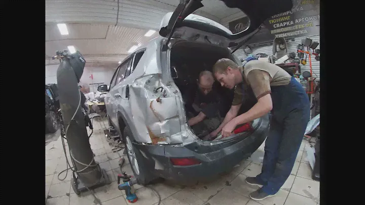 Тойота RAV4 замена заднего крыла.